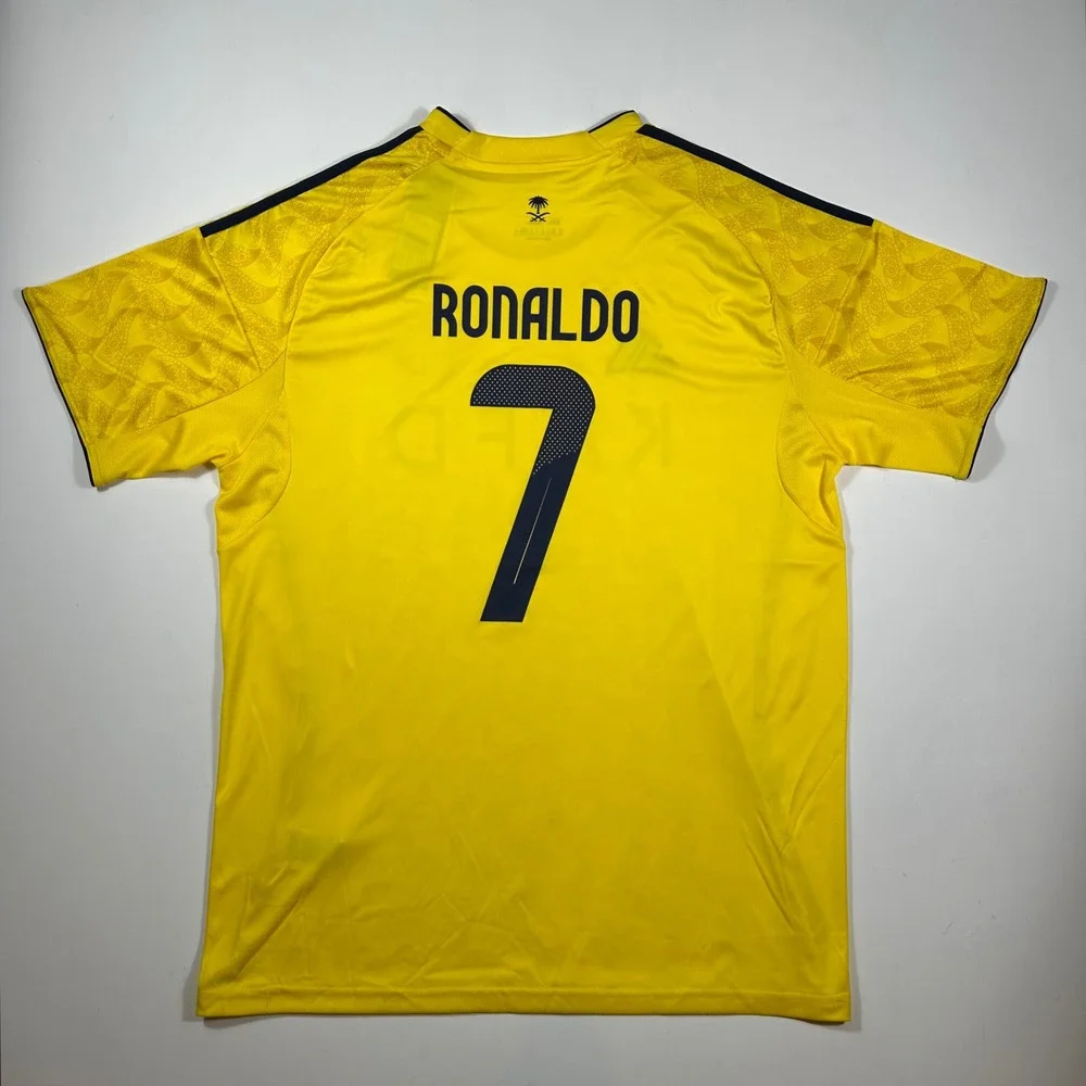 Al Nassr Ronaldo 7 Jersey Mens 3XL Adidas Slim Fit Home Kit Yellow NEW
